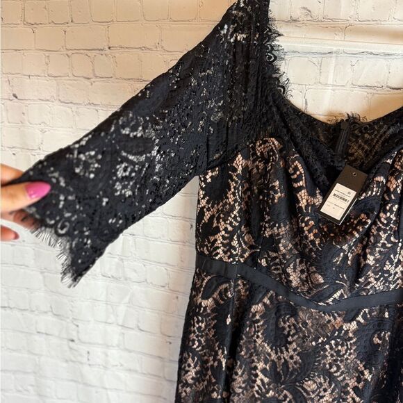 City Chic Estella FF Maxi Dress Black Size 22 - Picture 8 of 16